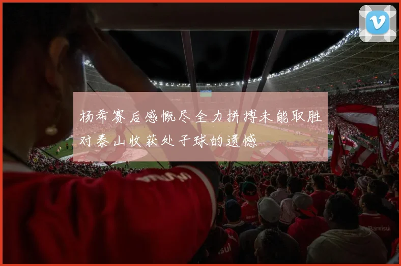 杨希赛后感慨尽全力拼搏未能取胜对泰山收获处子球的遗憾